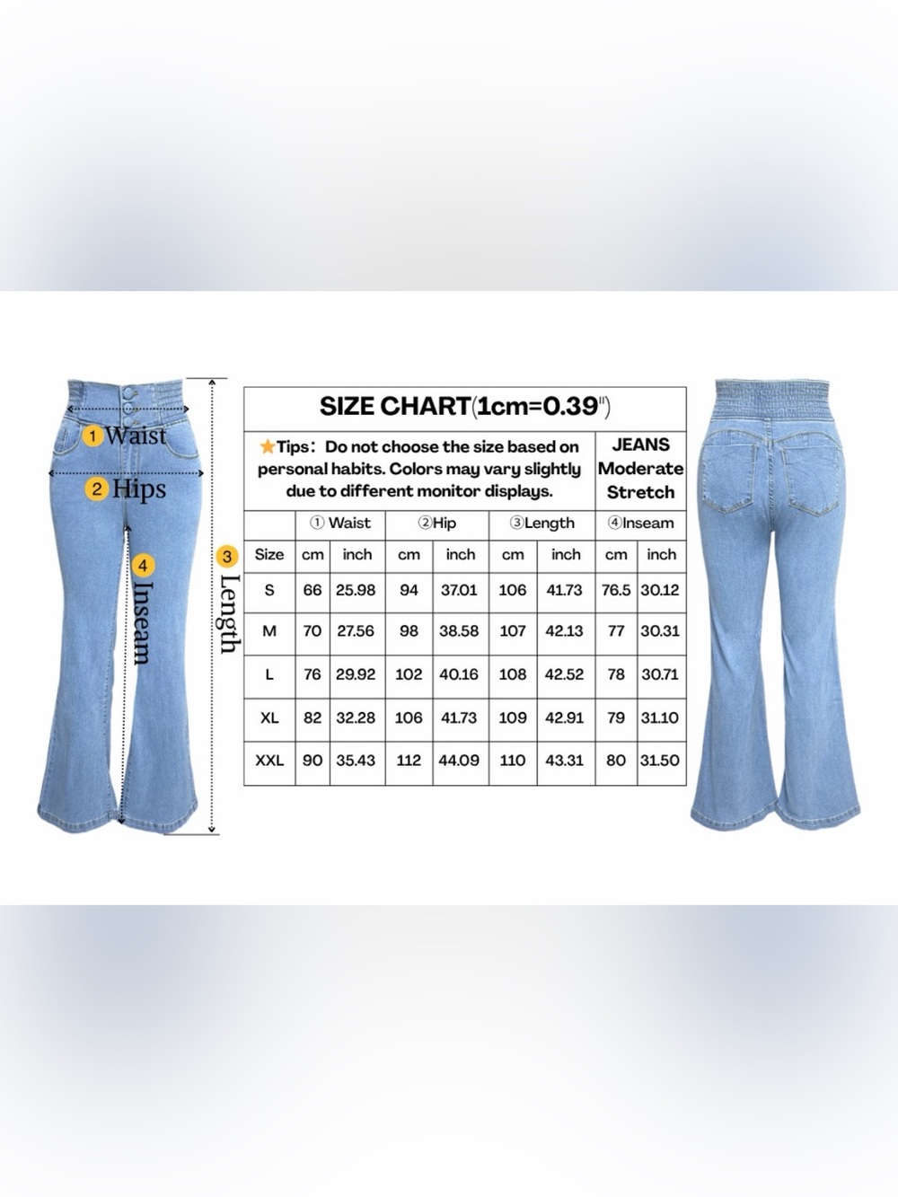 ECHOINE High-Waist Tummy Control Bootcut Button fly Butt lifting XL Jeans NWT - Picture 12 of 14